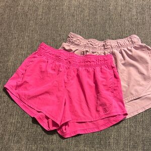 Athletic Works Women's Pink and Tan Shorts